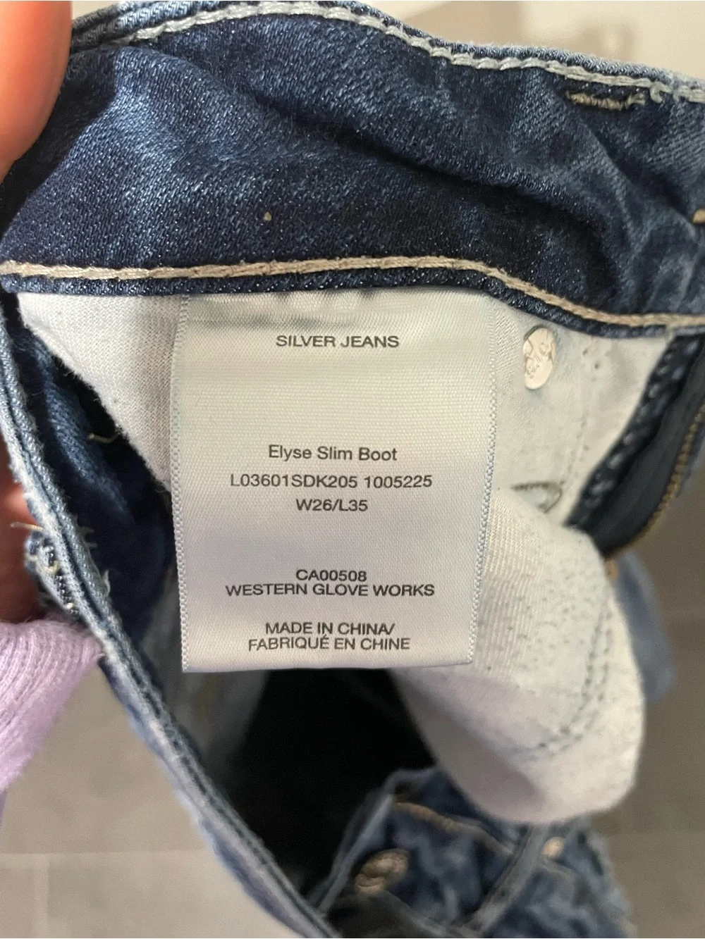 Silver Jeans Women's Blue Flare Jeans- Waist 26in - Picture 6 of 7